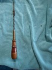 Vintage Fa Howard Spiral Ratchet Push Screw Driver Wood Handle