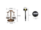 8  Bronze Justice Balance Scale With Gavel Set Courtroom Decor Justice Gifts