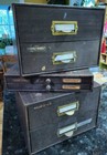 Antique Metal Watchmaker s Cabinet