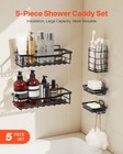 Vevor Shower Caddy 5 Pack Adhesive Bathroom Shower Storage Organization Shelves