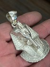 Large 2 75  Pharaoh King Tut Pendant Ancient Egypt Royalty Charm 925 45 4g