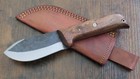 9    Carbon Steel Fixed Blade Knife Wide Full Tang Indestructible Leather Sheath