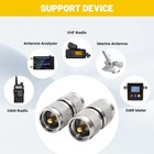 Uhf Pl259 Male To Male Coax Connector Adapter Low Loss For Cb Ham Radio 2pcs