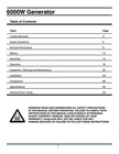 Owners Manual   Parts List Kingcraft 6 000-watt Portable Generator