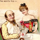 Indianapolis Brewing Hoosier Beer Bottle Metamorphic Risque Trade Card Sr a hb