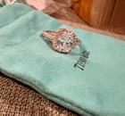 Rose Gold Halo Engagement Ring 3 Carat