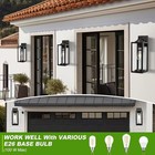 2-pack Outdoor Light Fixtures Wall Mount Waterproof Bulbs Not Included
