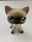 Littlest Pet Shop Lps  5 Black White Siamese Shorthair Cat  Blue Eyes Authentic