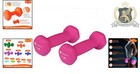 Set Of 2 Neoprene Dumbbells With Non-slip Grip  1 Lb Hot Pink For Workouts