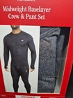 New Balance Mens Midweight  Base Layer Crew   Pants  2-piece Set Grey Sealed