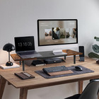 Dual-monitor-stand-riser-for-desk Adjustable Length 32-40 Inch  Large Desktop Co