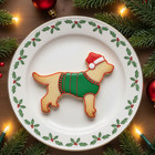 Christmas Labrador Cookie Cutter - Festive Xmas Dog Treats With Santa Claus Hat