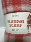 Nwt  Plaid Blanket Scarf 50x50 