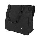 Haiku Women s Journey Eco Shopper Tote Shoulder Bag Purse Black W  Plum Stitch