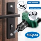  800pcs Pop Rivets With Large Flange Rivets Assortment Kit 7 800pcs Set Black