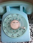  Vtg Good Bell System Classic Teal Blue Rotary Dial Itt Desk Phone Not Tested 
