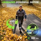 Leaf Blower Cordless  650cfm Electric Blowers With 2 X 5 2ah Green
