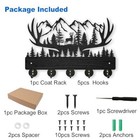  Coat Rack Wall Mount Wood Key Holder For Wall 11 8  7 9inch Deer Antlers Forest