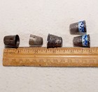 Lot Of 5 Antique Vintage Sterling Silver Thimbles Sewing Sizes Vary 20 8 G