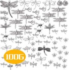 100g  about 50-80pcs  Antique Silver Dragonfly Charms Tibetan Insect Charms P   