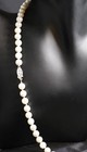 Vtg 6-7mm Single Strand Pearl Necklace 14k White Gold Filigree Clasp  24  35g