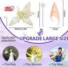 Large Gold Fairy Wings For Adults Dress Up Sparkling Sheer Wings Butterfly Fairy
