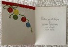Unused Christmas Santa Face Jingle Balls Vintage Greeting Card 1940s 1950s