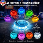 Rechargeable Bike Wheel Lights     9 Colors 21 Lighting Modes Led Hub Light  20h R