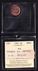 Canada 1967 1c One Small Cent Coin Queen Elizabeth Ii Iccs Ms-64 Red Double Die