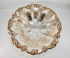 Vintage Silver Plate Ornate Embossed Footed Serving Dish Bowl 11 75   12326