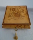 Jewelry Box High Quality Early Vintage Hand-made Wooden Inlay Ornate Casket