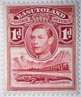 Travelstamps  1938 Basutoland Stamps Scott  19 - 1d Kgvi   Crocodile Mint Mogh
