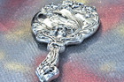 Antique William Kerr Sterling Silver Hand Mirror For Budior  Art Nouveau  Signed