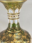 Antique Bohemia Moser 16    Art Glass Vase With Landscape Enamel Portrait