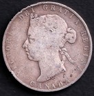 Canada 1900 50c Fifty Cent Half Dollar Queen Victoria  925 Silver Vg