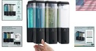 Shampoo Conditioner Dispenser Wall Mount No Drill 3 Chamber Refillable 500ml