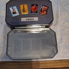 1996 Zippo Salutes Pin Up Girls Four Seasons 4 Lighter Gift Set  Complete  case 