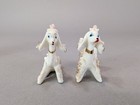 White Spaghetti Poodle W  Babies Missing Leash 1950s Vintage