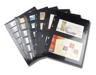 10pcs Black Stamp Stock Pages 7 Rows Double Side Archival Sheet Stamp Collations