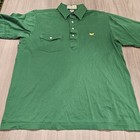 Augusta National Golf Shop Shirt Mens Large Green Masters Pga Golf Polo Knit