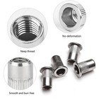 450 150pcs Stainless Steel Rivet Nut M3-m8 Kit Metric Rivnuts Nutsert Assorted