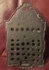 Vintage Cast Iron Hanging Match Stick Holder With Flip Up Door Wall Mount Cupid