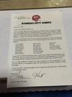 Rare Framed Kansas City Chiefs Arrowhead Stadium Game Used Turf 1984   1993 Sharp