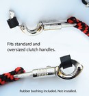 550 Paracord Motorcycle Whip Get Back Whip 1  Ball   Skulls 36  - Gray   Black