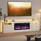 Fireplace Tv Stand Entertainment Center Modern Wood Media Tv Console Storage 70 
