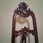 Ornate Carved Brown Wood Large Art Painting Display Easel Stand Adjustable 64 
