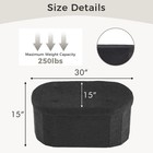 30 Inch Ottoman With Storage  Folding Foot Rest For Living Room   Bedroom