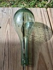 Antique Hand Blown Round Bottom Green Glass Wine Bottle