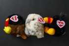 Puffkins W tags Plush Wild Animals Birds Swibco Lot Of 3 Falcon Turkey Toucan