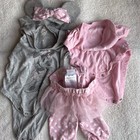 Disney Baby Girl 0 3 Months Body Suit Hoodie Tees Minnie Mouse Outfit 3pc Lot